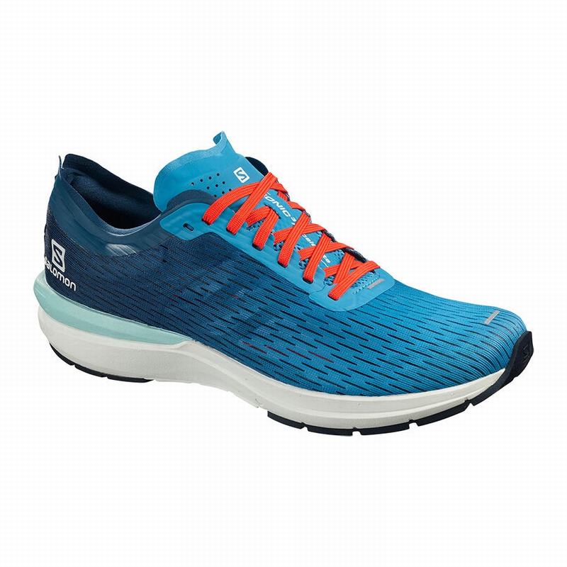 SALOMON SONIC 3 ACCELERATE Philippines - Men's Running Shoes - Blue/Navy | 684931-LWS